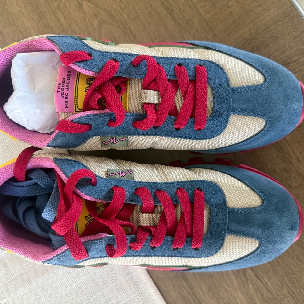 Marc Jacobs Blue and Pink Women's Sneakers